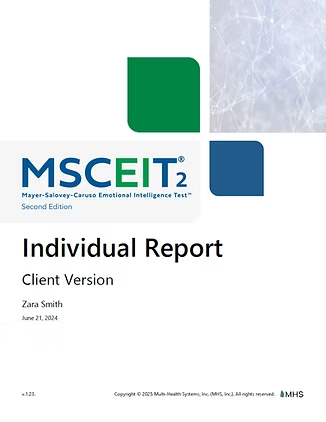 MSCEIT 2 Report Sample